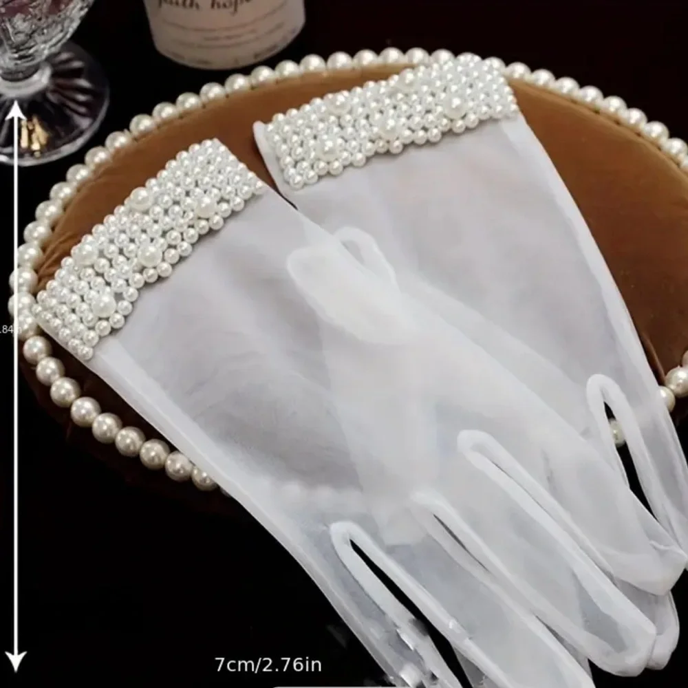 NEW Elegant Pearl Bridal Gloves luxurious ✨✨🔥🔥